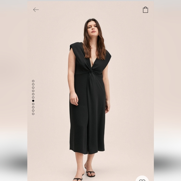 Violeta by Mango knot detail dress size 14 - Picture 6 of 8